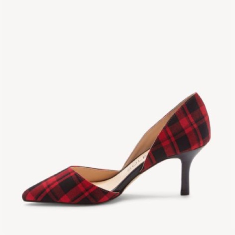 Sole Society JENN D'orsay pump - Red + Black Plaid